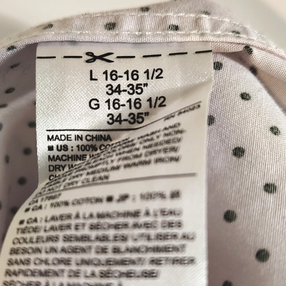 Banana Republic Men's White Polka Dot Button Down Shirt - Picture 4 of 4